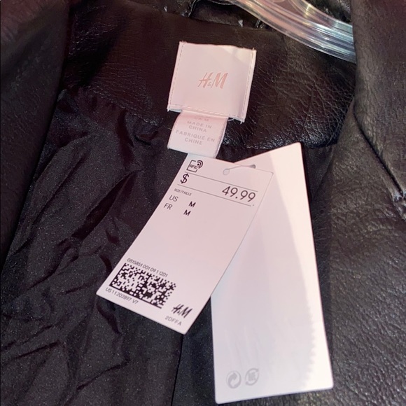 Vegan leather motorcycke jacket - Picture 3 of 6